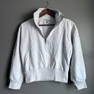 A New Day Quarter Zip Sweatshirt Size X-Small Cream Sweatshirt